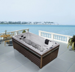 Плавательный СПА бассейн с ламельным противотоком Bigeer Каро